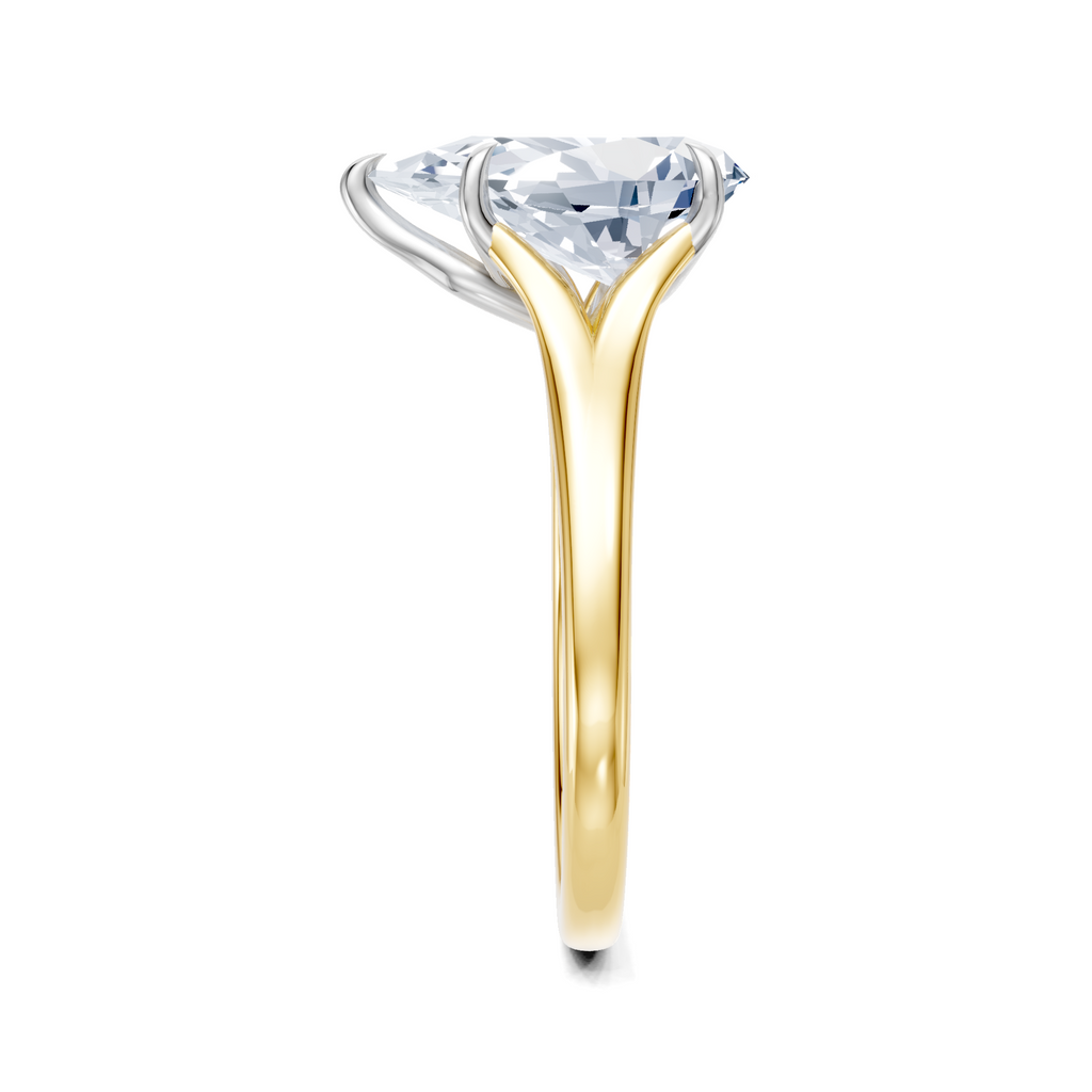 Image for Petale Solitaire Engagement Ring | 18k Two Tone