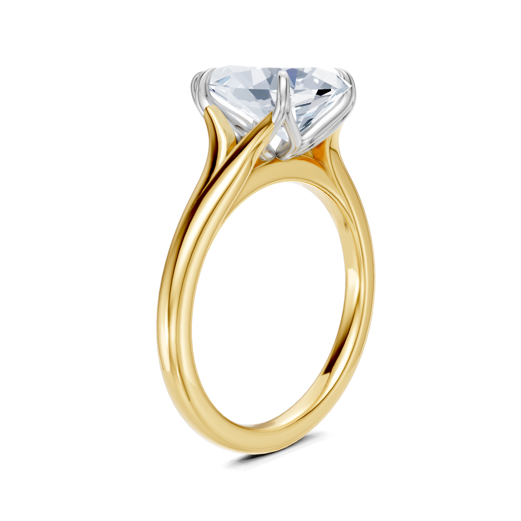 Image for Petale Solitaire Engagement Ring | 18k Two Tone