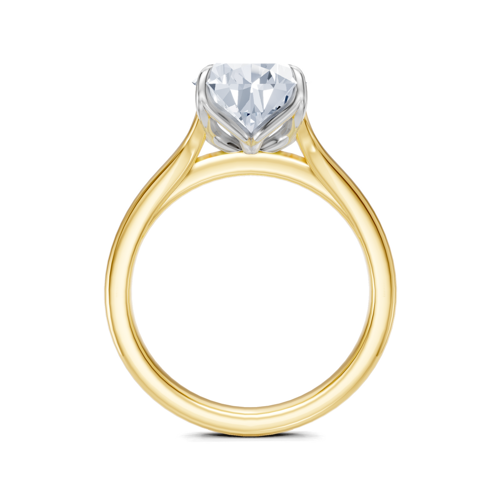 Image for Petale Solitaire Engagement Ring | 18k Two Tone