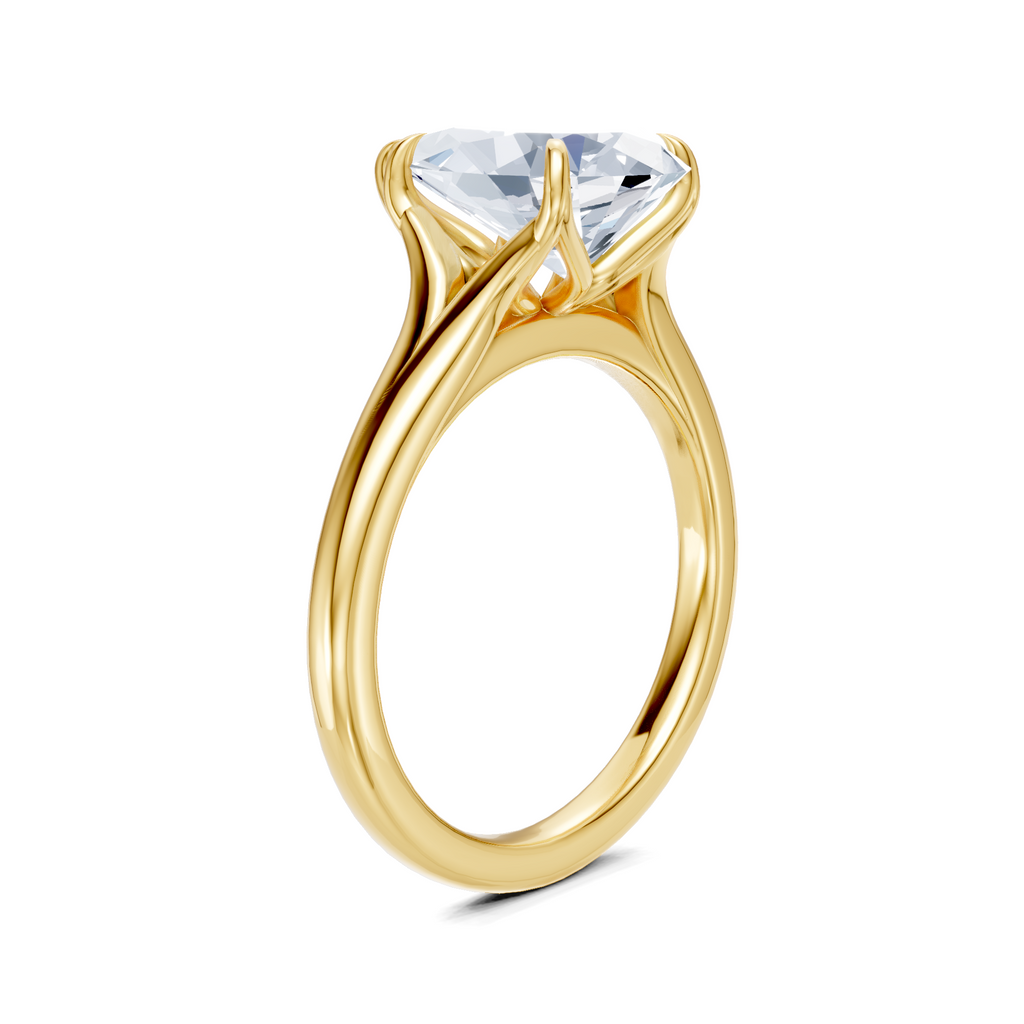 Image for Petale Solitaire Engagement Ring | 18k Yellow Gold