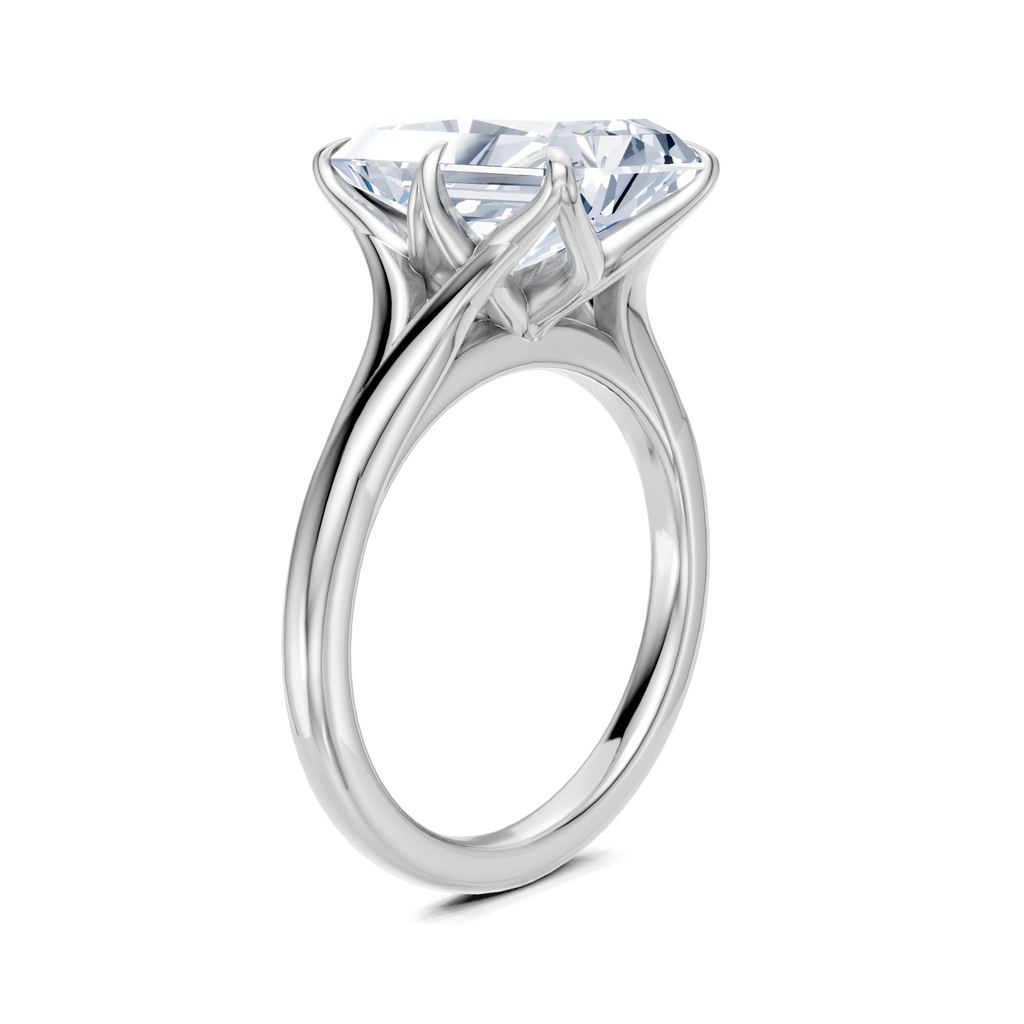 Image for Petale Solitaire Engagement Ring | 18k White Gold