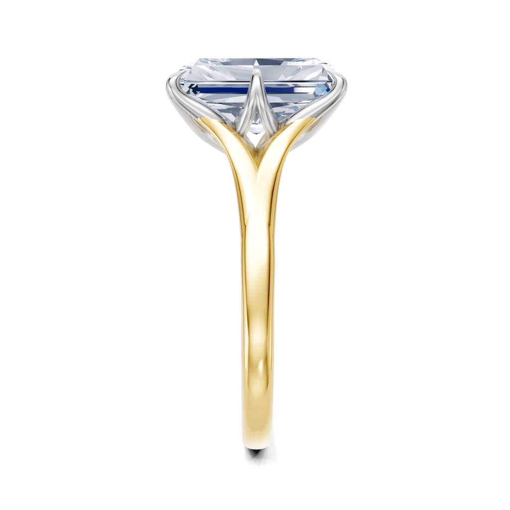 Image for Petale Solitaire Engagement Ring | 18k Two Tone