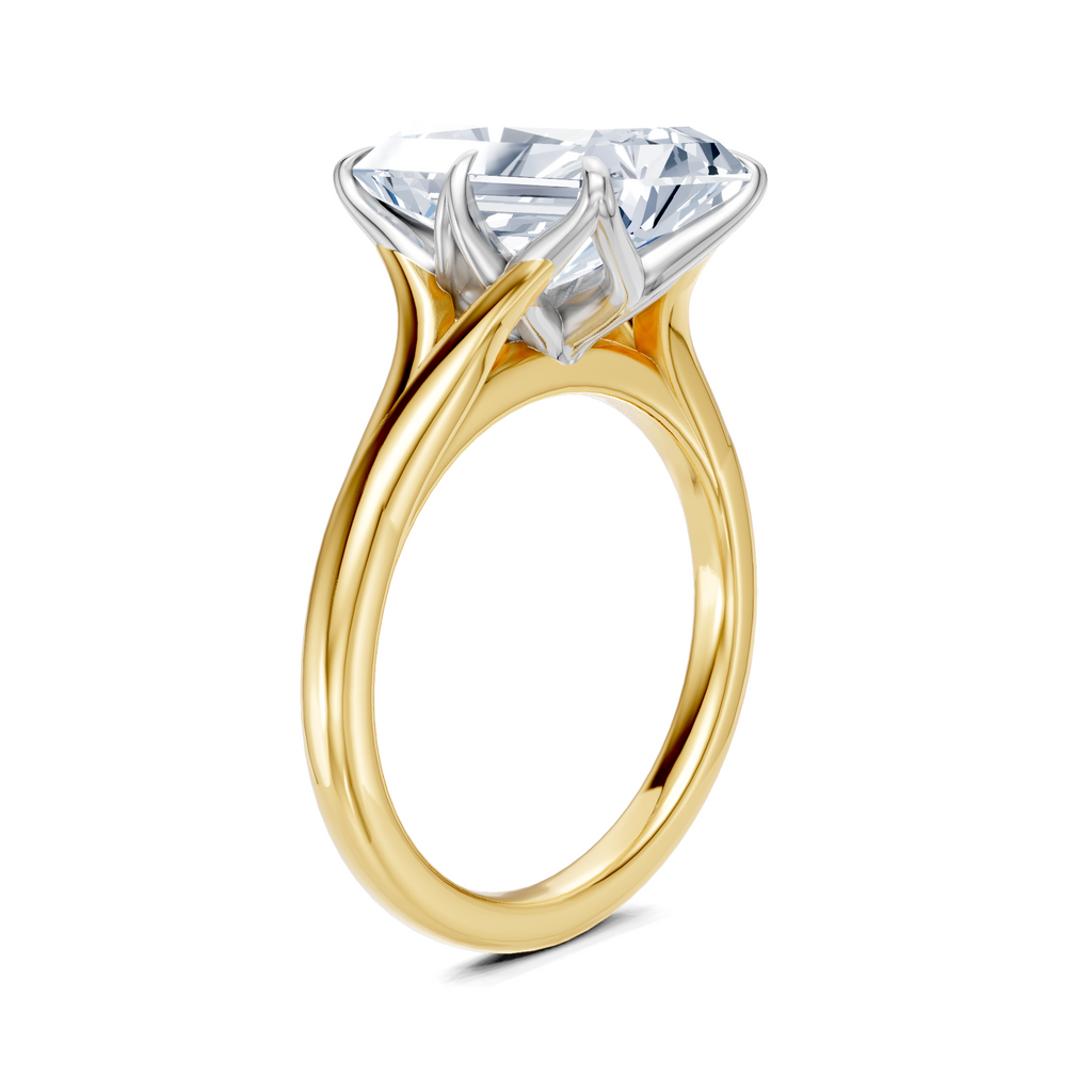 Image for Petale Solitaire Engagement Ring | 18k Two Tone