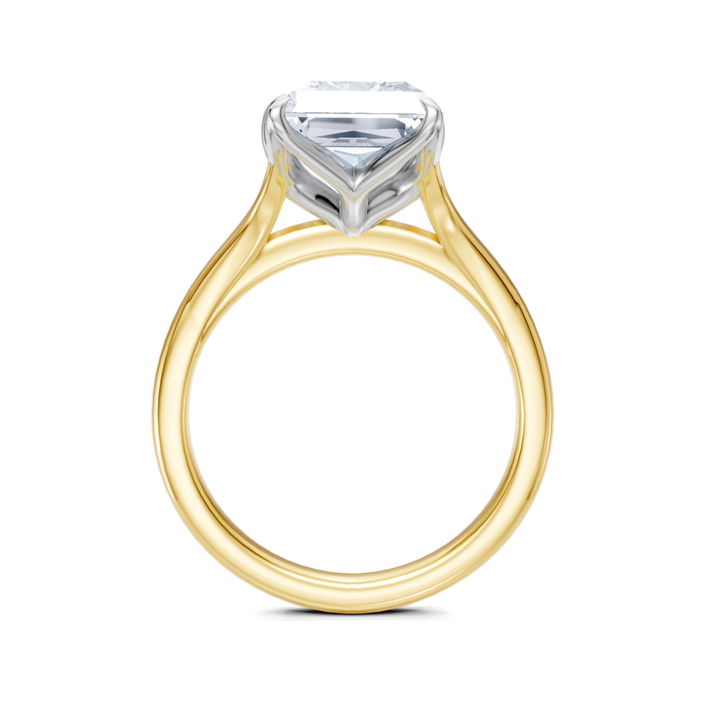Image for Petale Solitaire Engagement Ring | 18k Two Tone