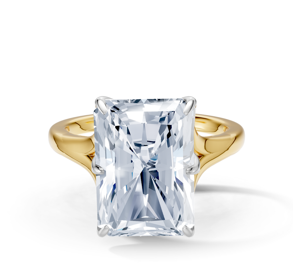 Image for Petale Solitaire Engagement Ring | 18k Two Tone