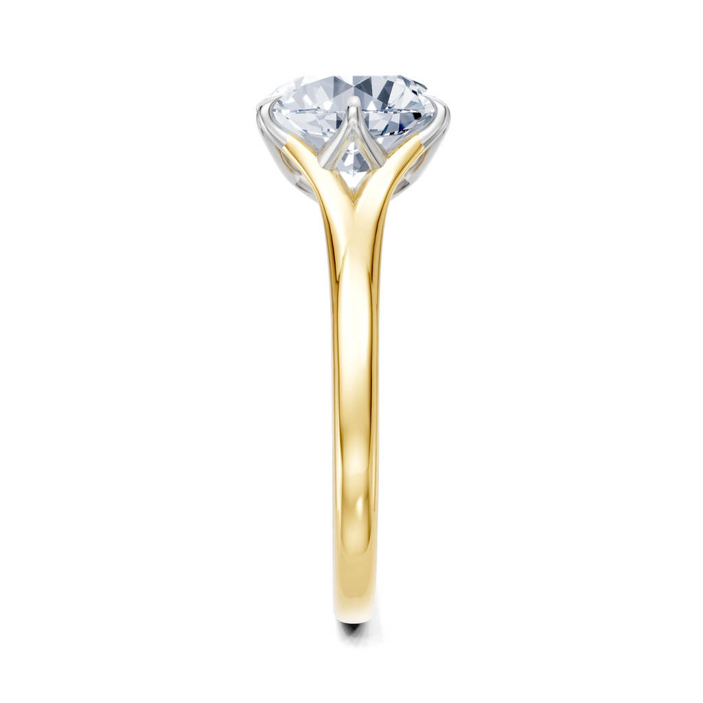 Image for Petale Solitaire Engagement Ring | 18k Two Tone
