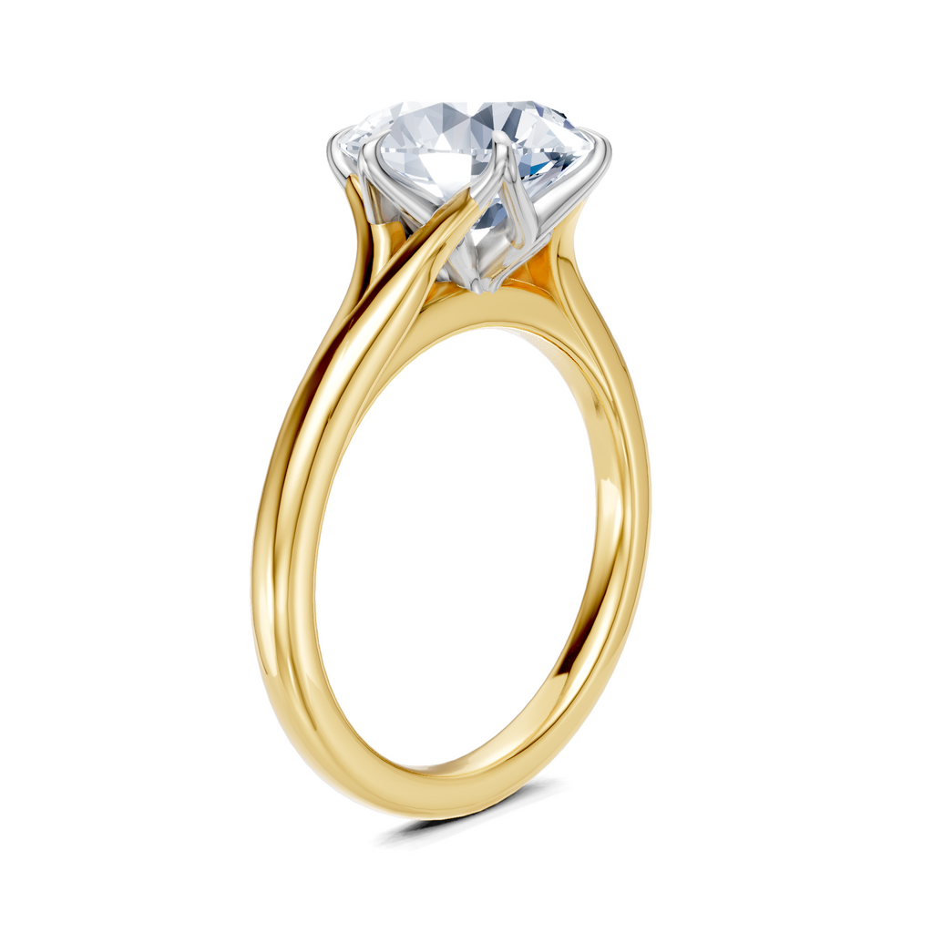 Image for Petale Solitaire Engagement Ring | 18k Two Tone