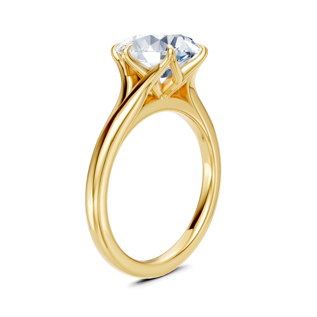 Image for Petale Solitaire Engagement Ring | 18k Yellow Gold