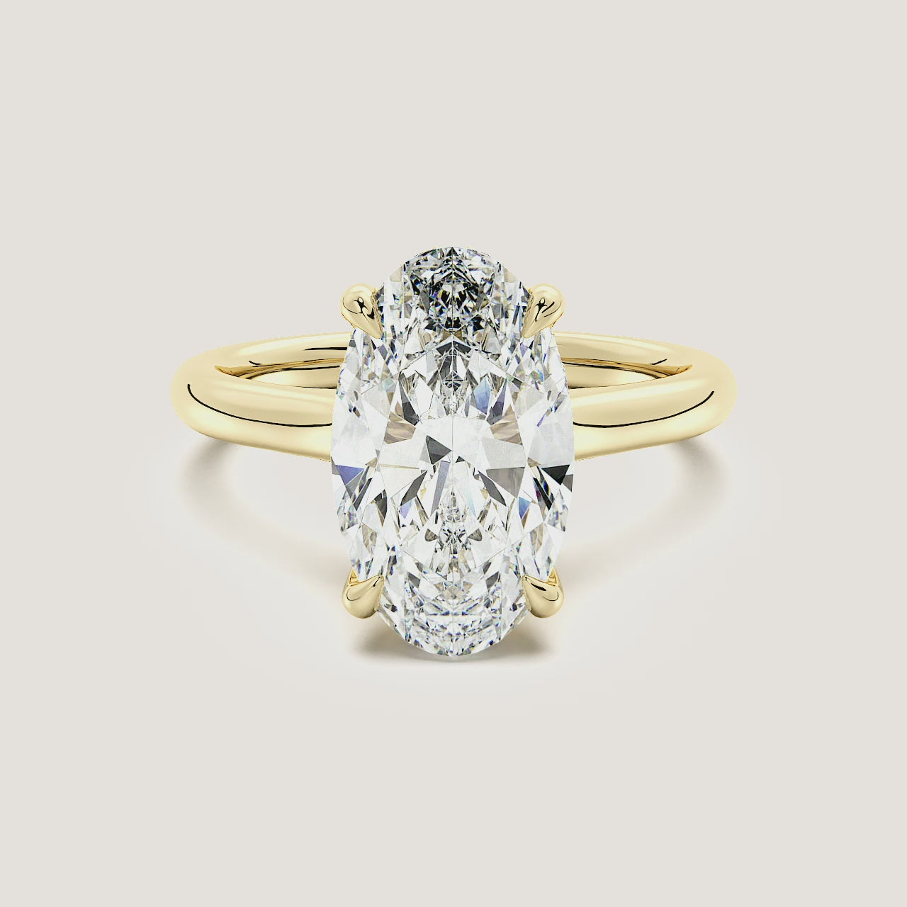 Moval Cathedral Engagement Ring | 14k Yellow Gold