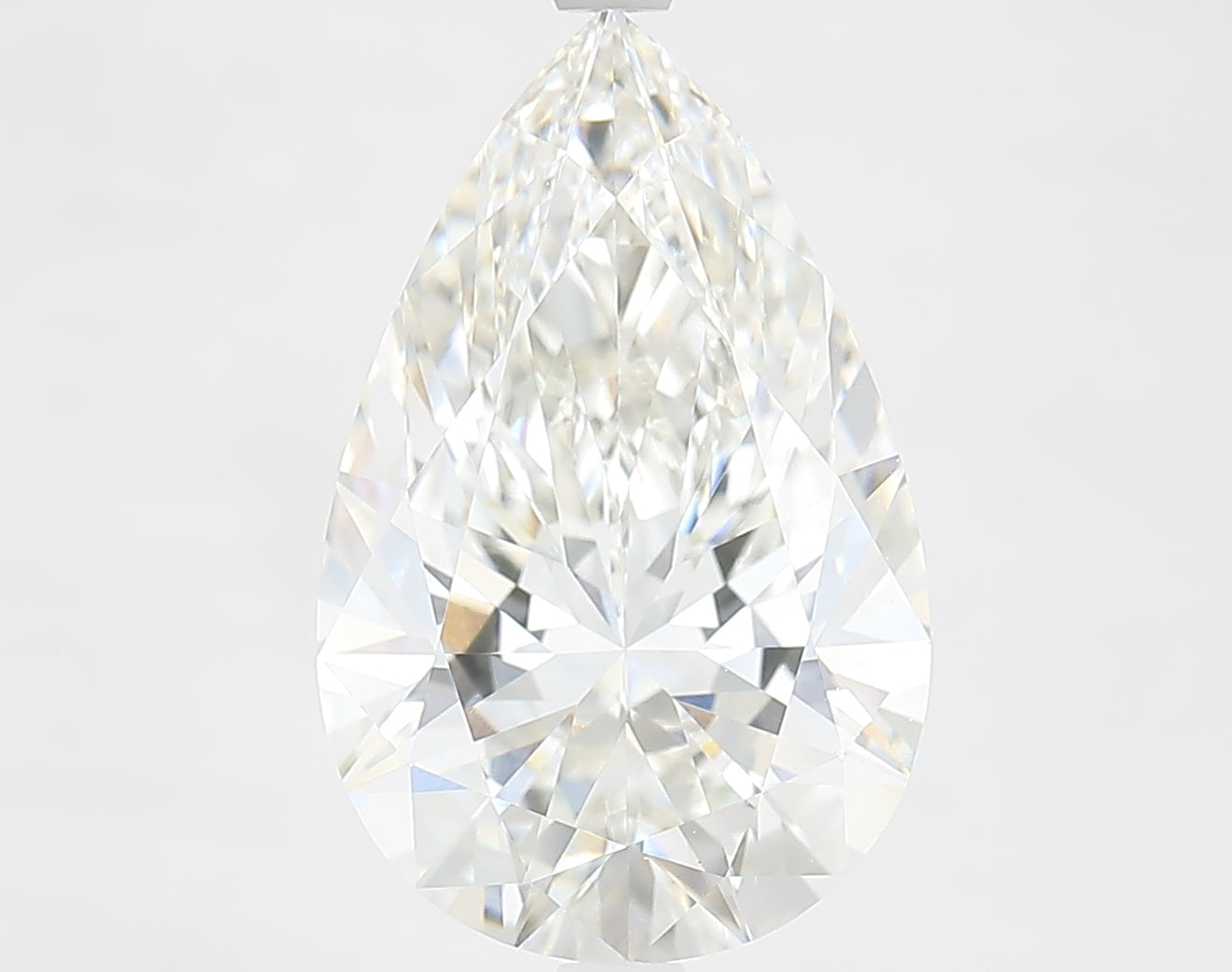 Sparkling pear-shaped lab-grown diamond, ideal for ethical engagement rings