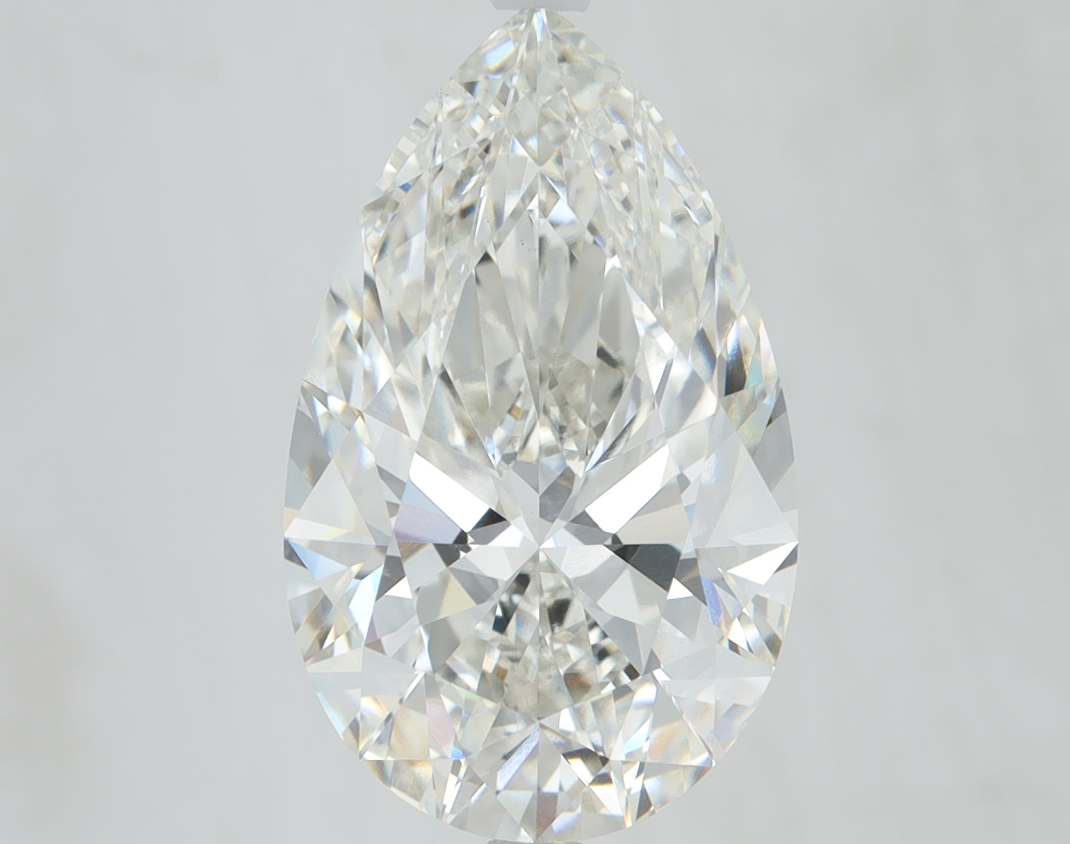 Sparkling pear-shaped lab-grown diamond, ideal for ethical engagement rings