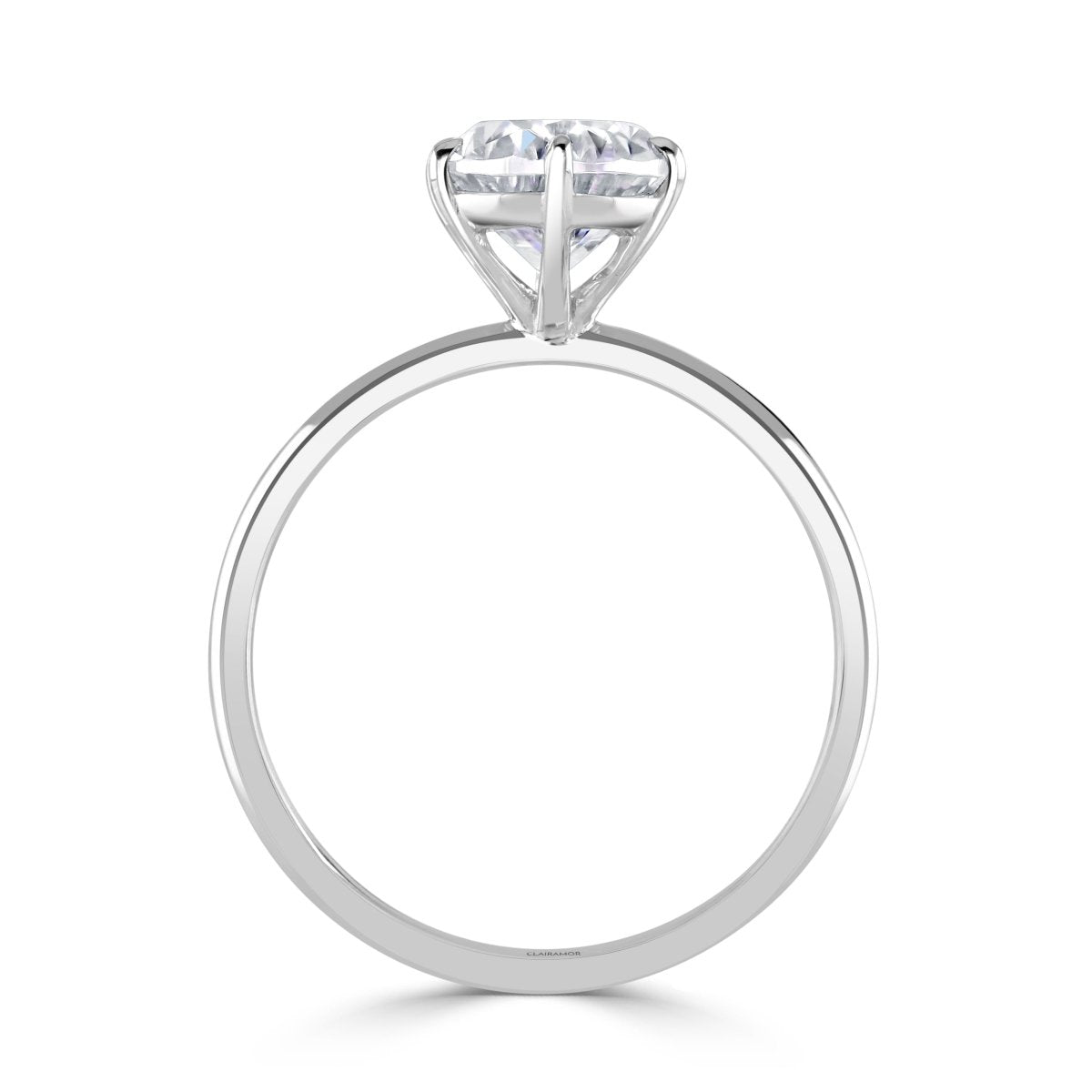Oval Six Prong Solitaire Diamond Engagement Ring